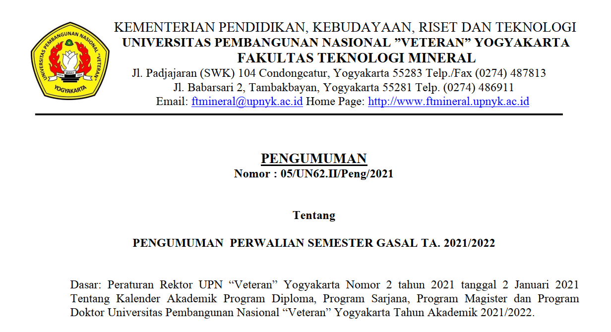 Program Studi Teknik Geomatika